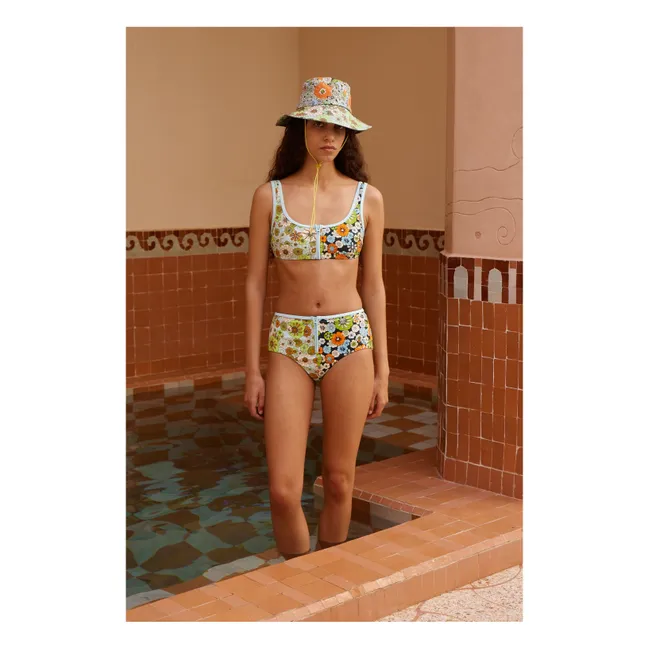 Orange Blossom Jersey Bottom Recycled Fibers | Light blue