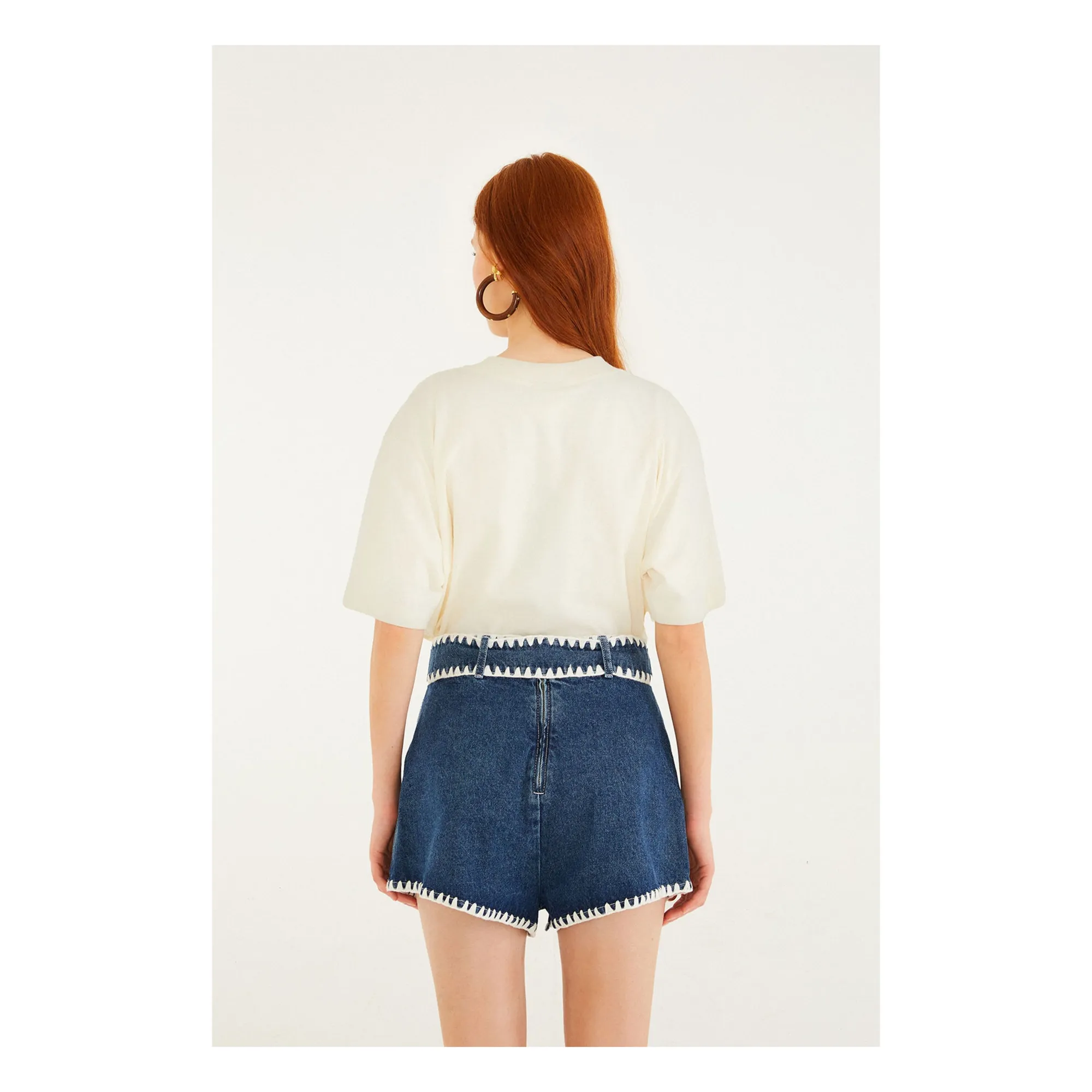 Short Crochet Denim | Bleu- Image produit n°2