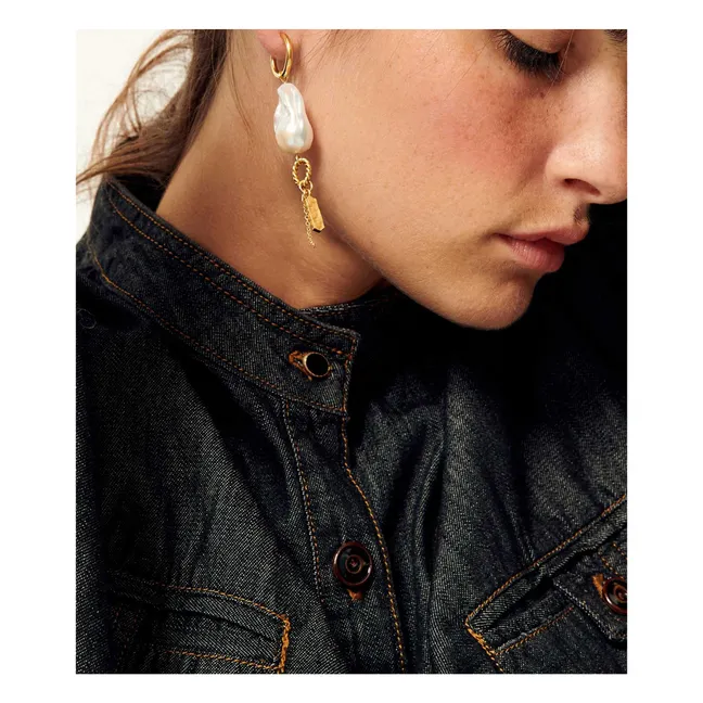 Ohrringe Toti Pearl R | Gold