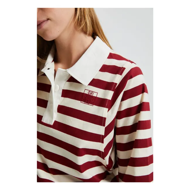 Polo Visible Rayé | Bordeaux