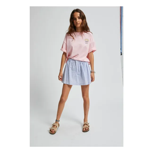 Striped Vincennes Skort | Blue