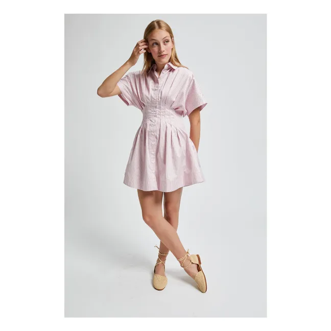 Vestido camisero de rayas Vilette | Rosa