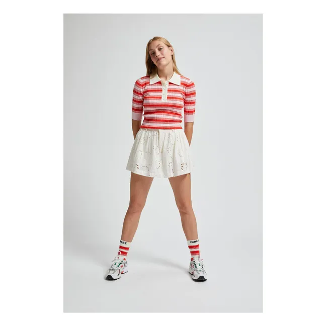 Jupe Short Broderie Anglaise Vendee | Blanc