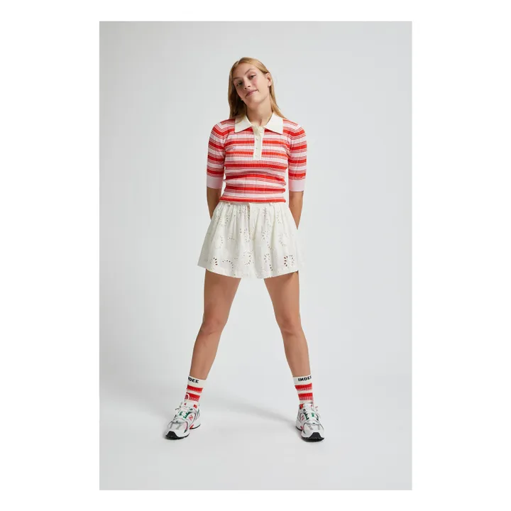 Falda Corta Broderie Anglaise Vendee | Blanco- Imagen del producto n°1