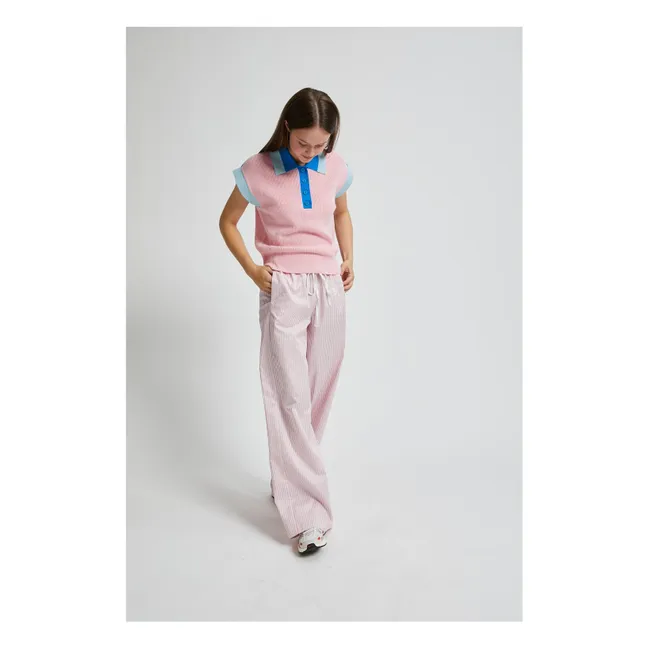 Pantalon Vassili Rayé | Rose