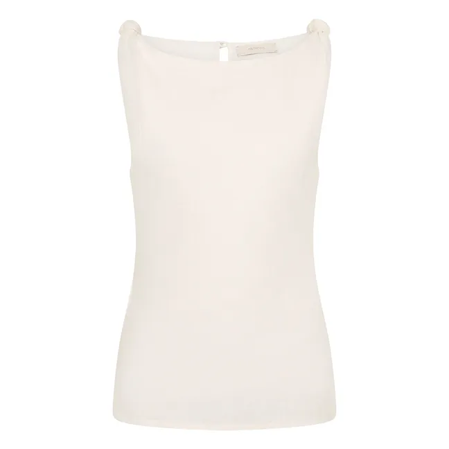 Top Flor Lin | Ecru