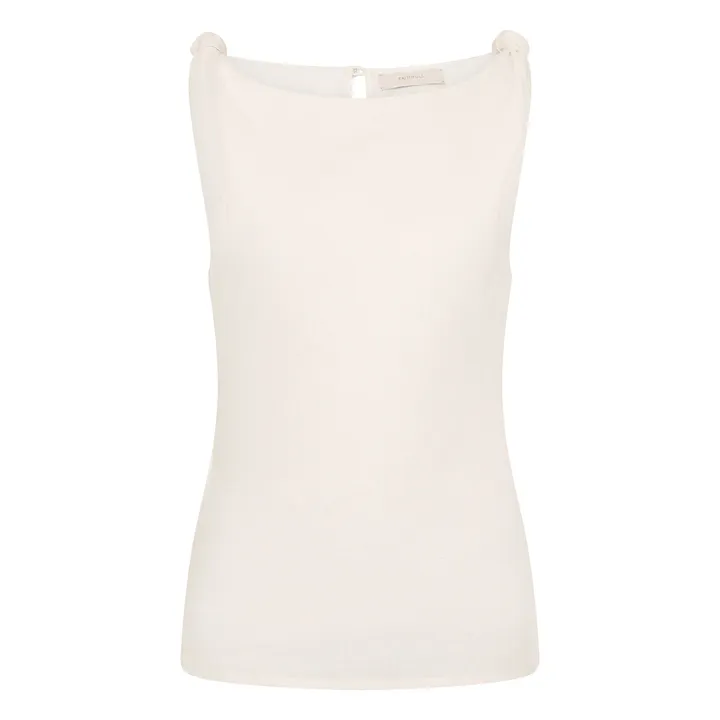 Top Flor Lin | Ecru- Image produit n°0