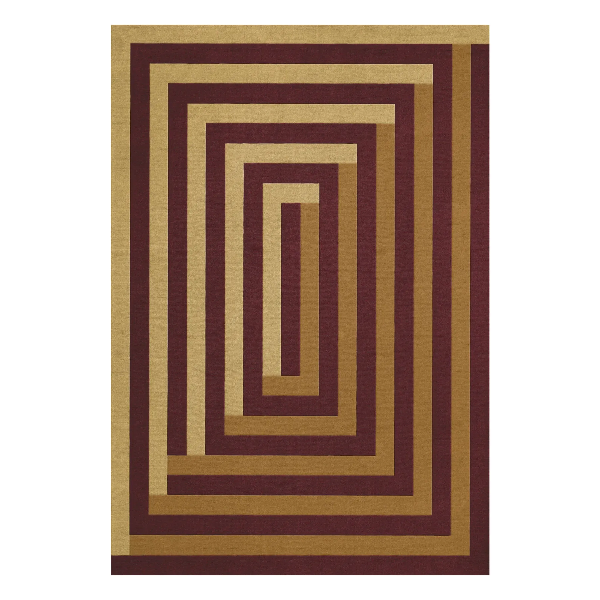 Layered Sand Wool Rug Labyrith,Tekla Evelina Severin