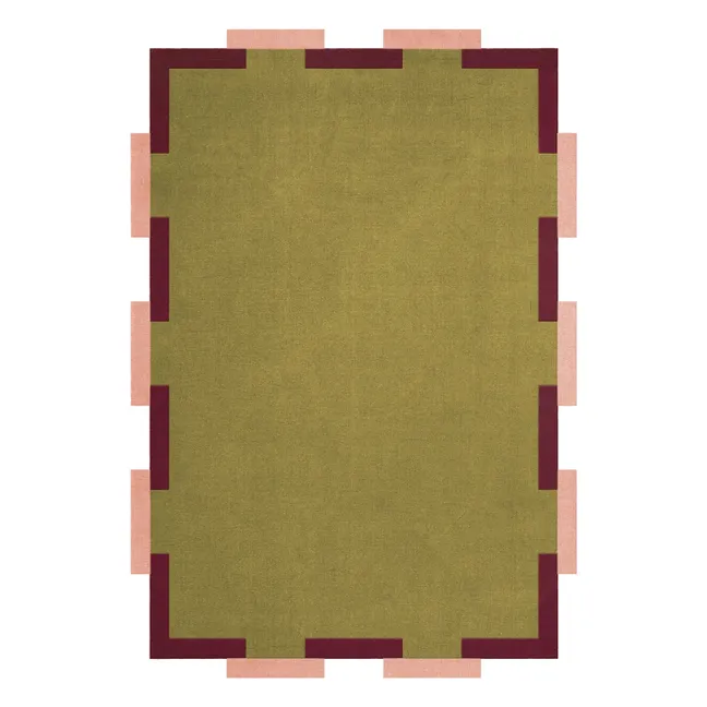 Wool carpet Fregio,Tekla Evelina Severin | Olive