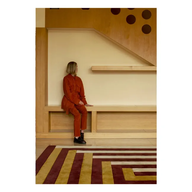 Wool rug Labyrith,Tekla Evelina Severin | Sand