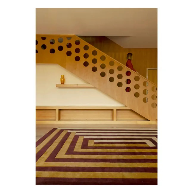 Wool rug Labyrith,Tekla Evelina Severin | Sand