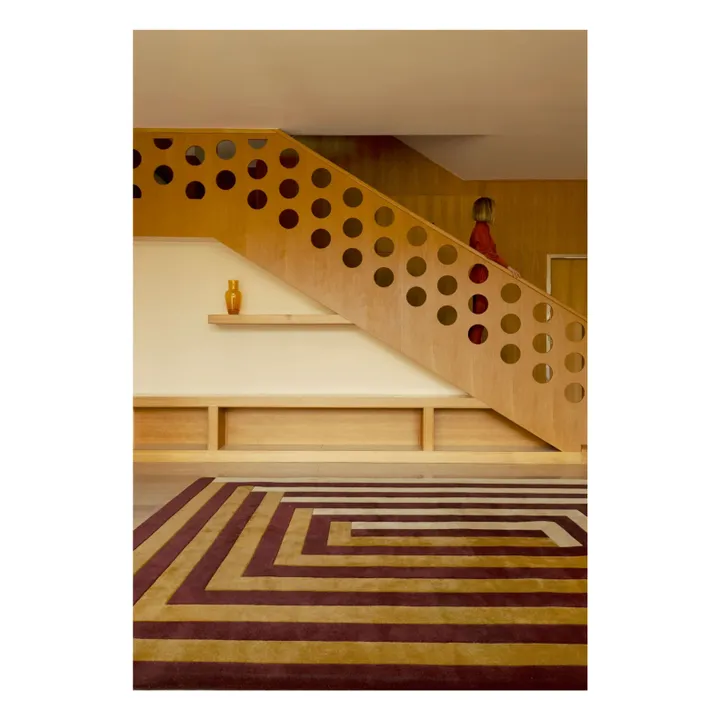 Tapis en laine Labyrith,Tekla Evelina Severin | Sable- Image produit n°1