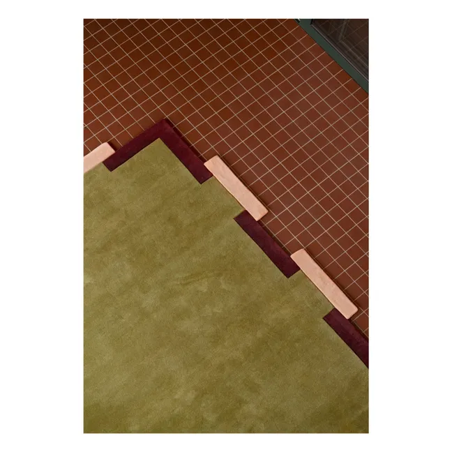 Tapis en laine Fregio,Tekla Evelina Severin | Olive