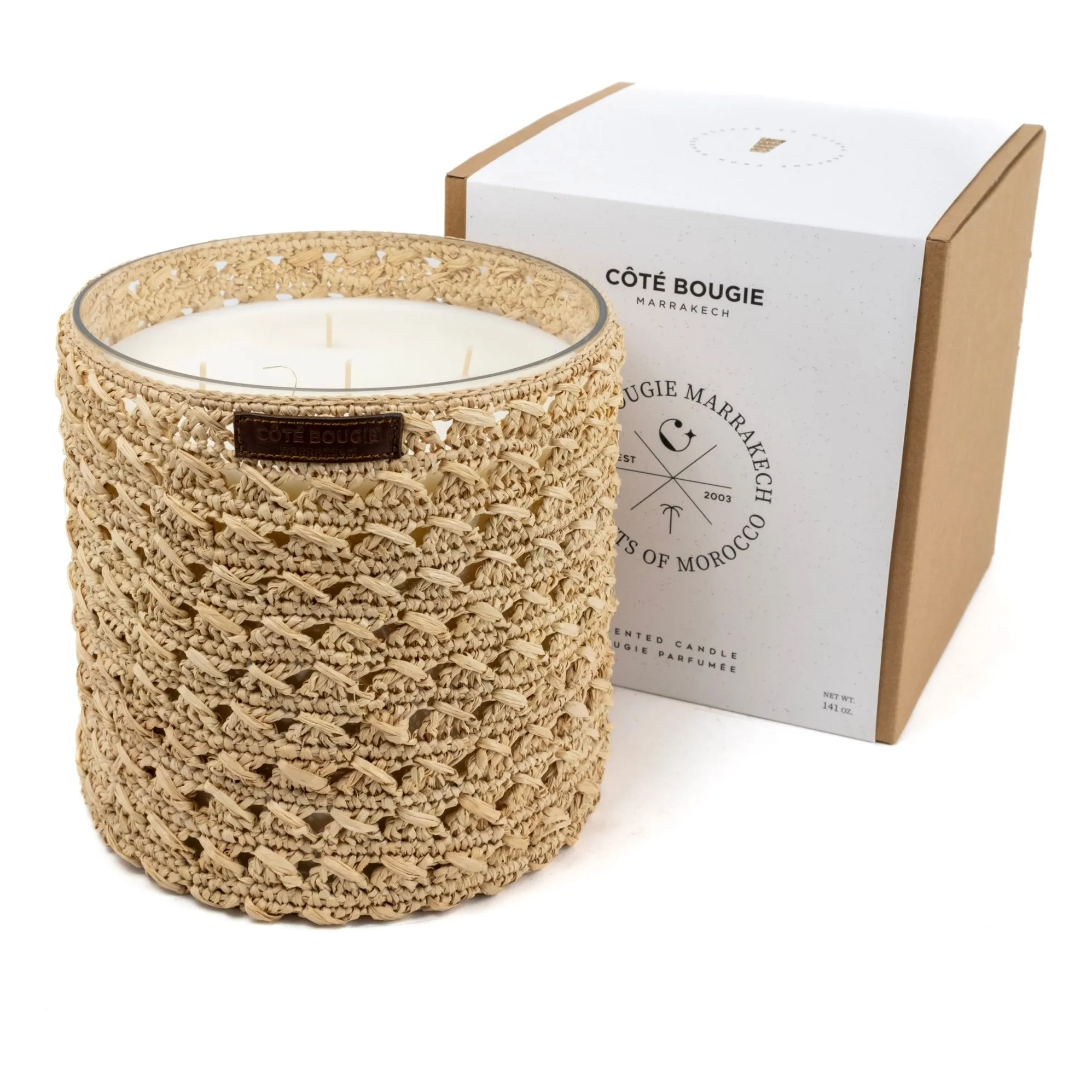 Côté Bougie Women's Untinted Raphia Zina Candle - Oriental
