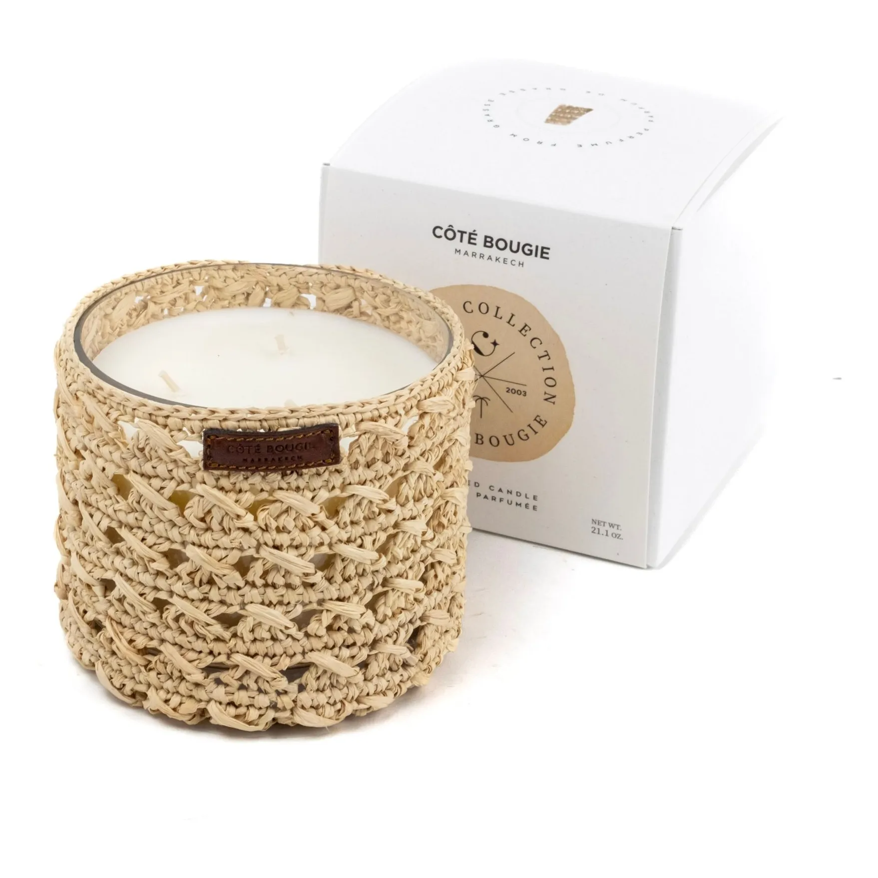 Côté Bougie Women's Untinted Raphia Zina Candle - Oriental