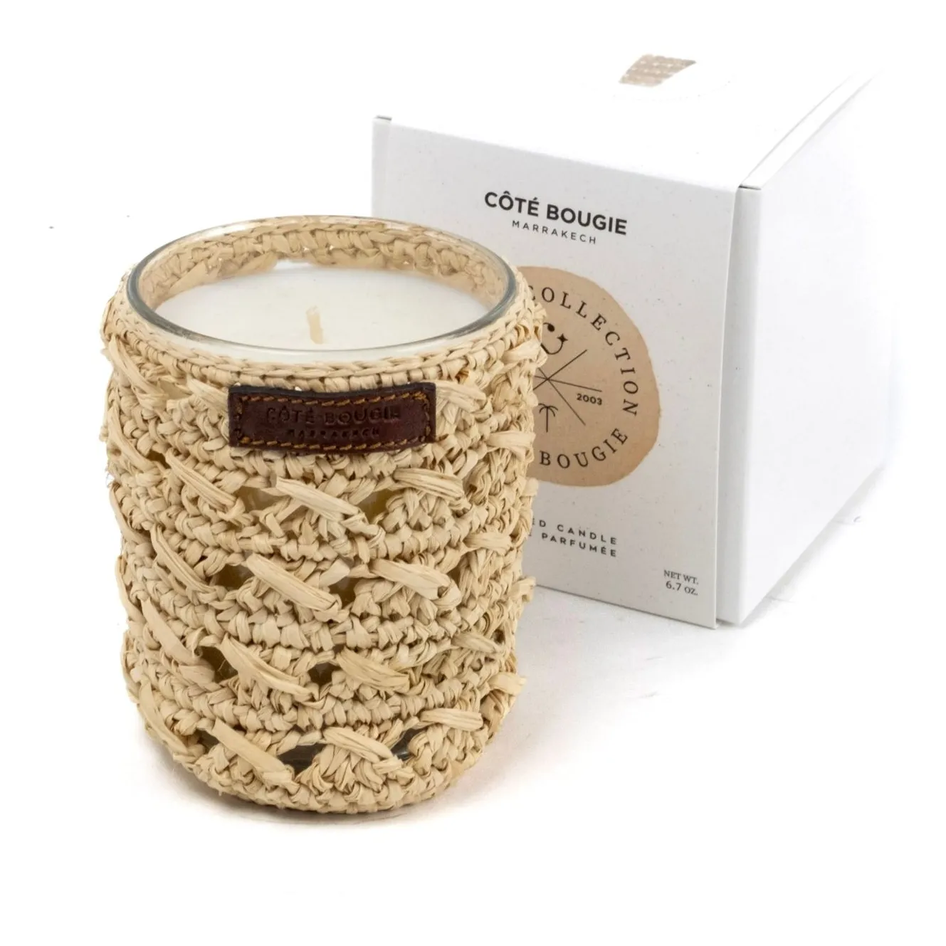 Côté Bougie Women's Untinted Raphia Zina Candle - Oriental