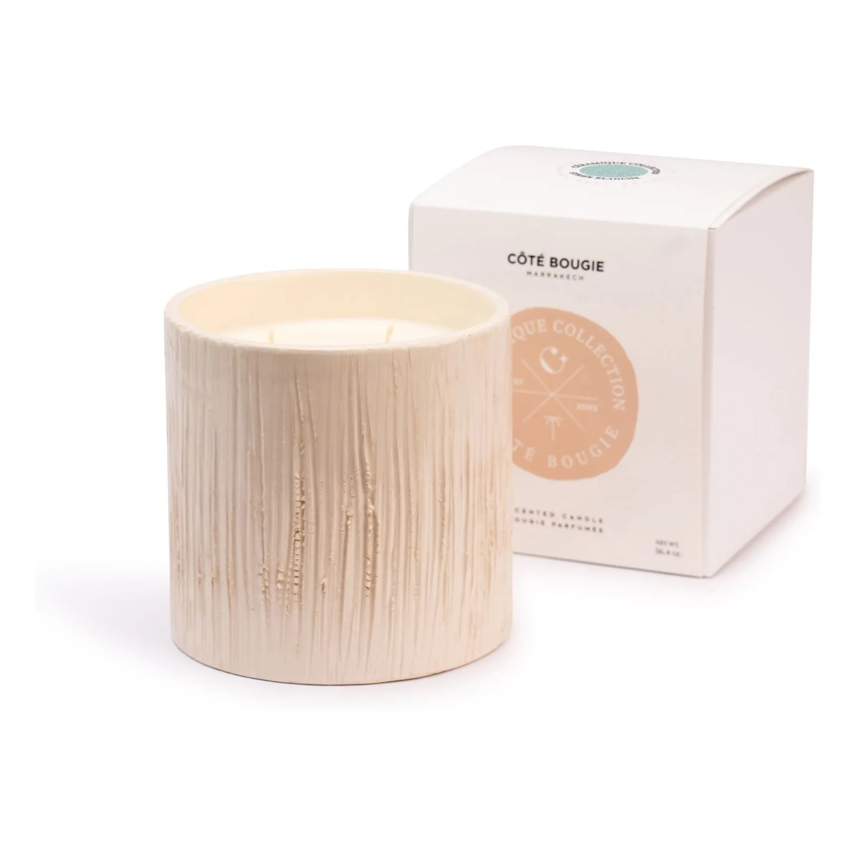 Côté Bougie Untinted Striated Candle - Mon Bel Oranger