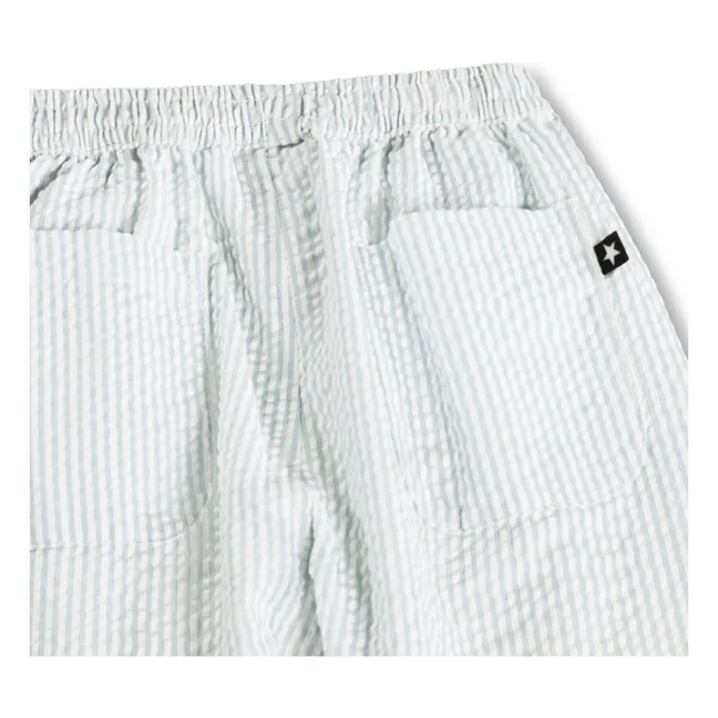 Sois Striped Organic Cotton Trousers | Pale blue
