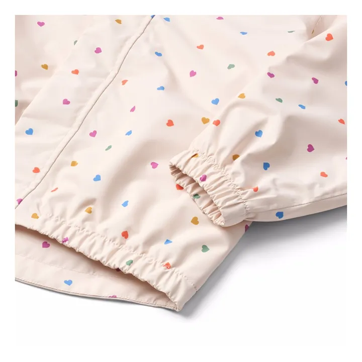 Chaqueta de lluvia de fibra reciclada Waiton Hearts | Rosa Pálido- Imagen del producto n°2