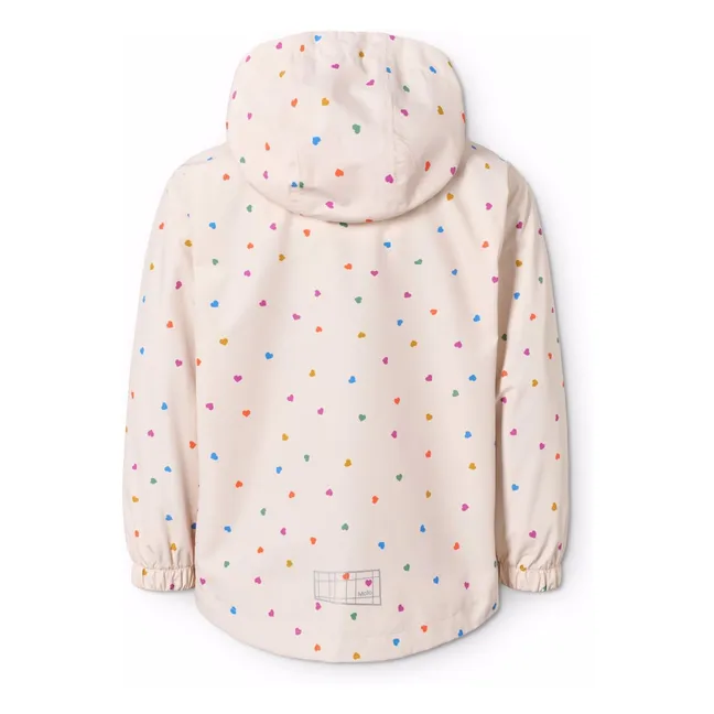 Waiton Cœurs Recycled Fiber Rain Jacket | Pale Pink