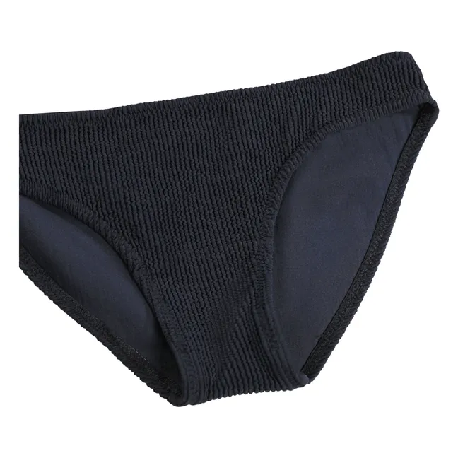Bañador Nola Crepe Fibras Recicladas Acanalado | Negro
