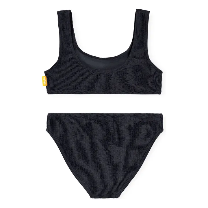 Maillot de Bain Côtelé Nola Crepe Fibres Recyclées | Noir- Image produit n°3