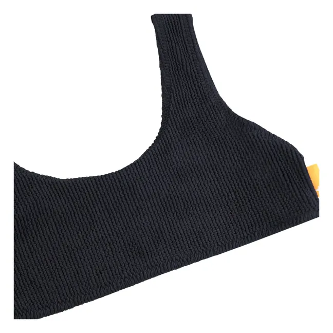 Bañador Nola Crepe Fibras Recicladas Acanalado | Negro