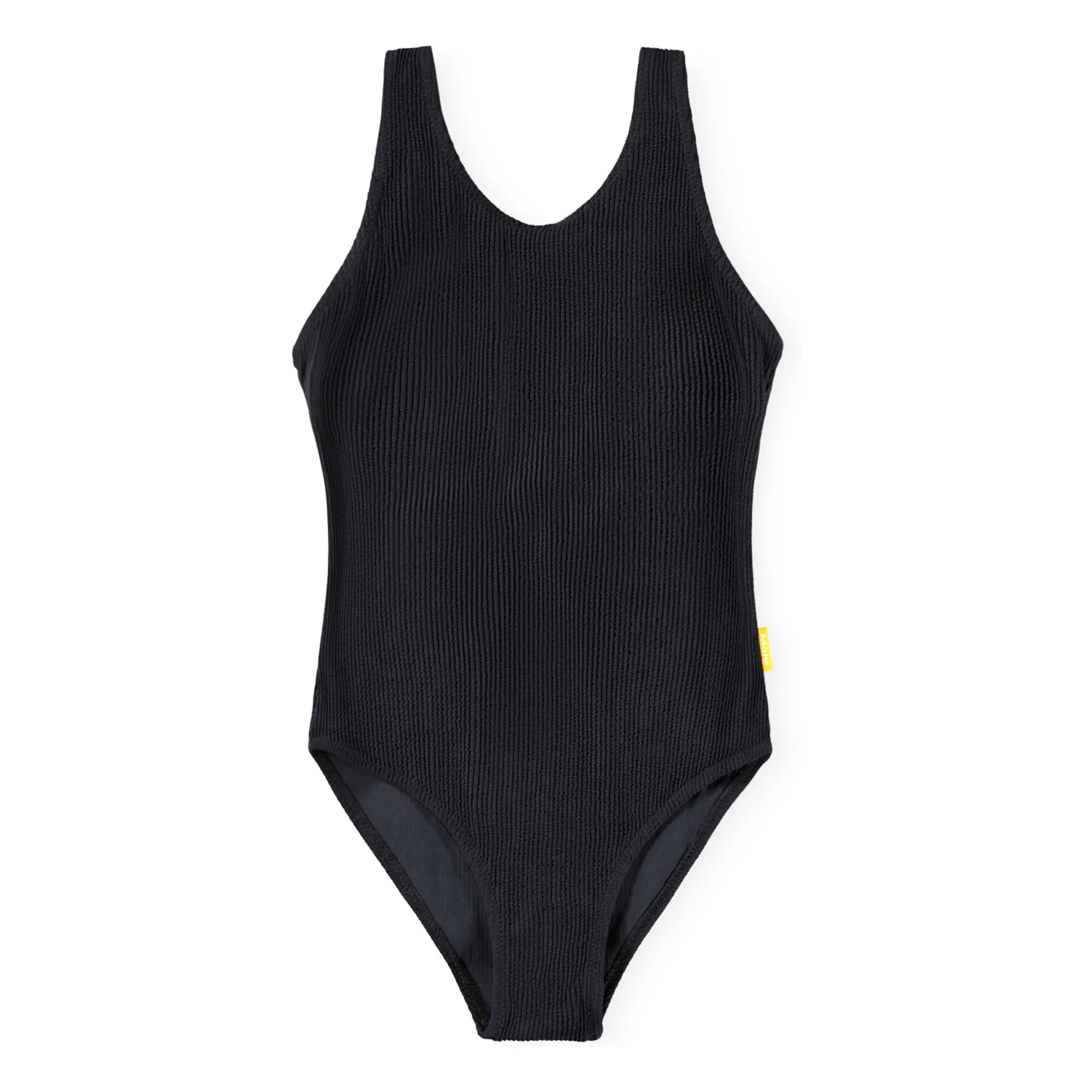Molo Black Ribbed Swimsuit Nika Crepe Recycled Fibers