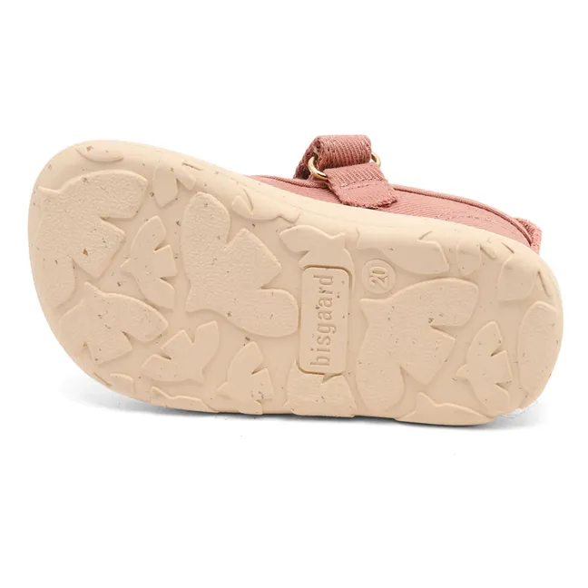 Chaussons Scratchs Fleurs | Vieux Rose