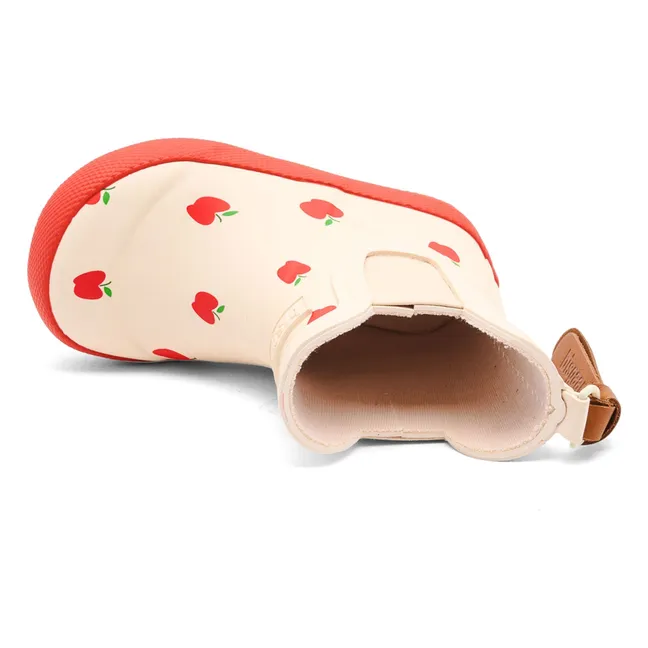 Bottes de Pluie Pommes | Ecru