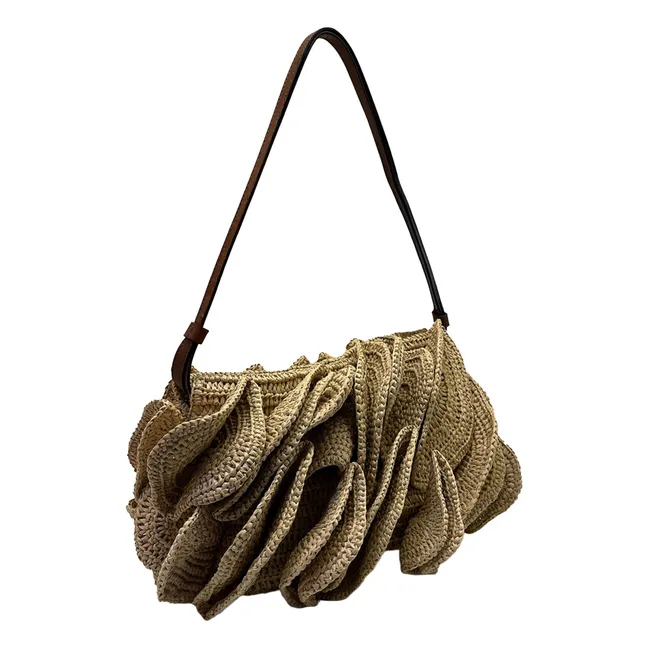 Sac Flower Raphia | Sable