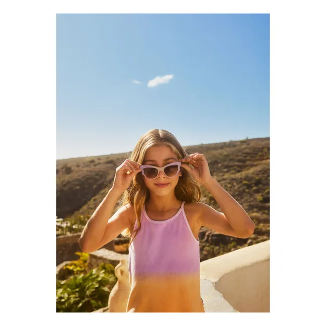 Rizi Zweifarbiges Frottee-Top | Violett