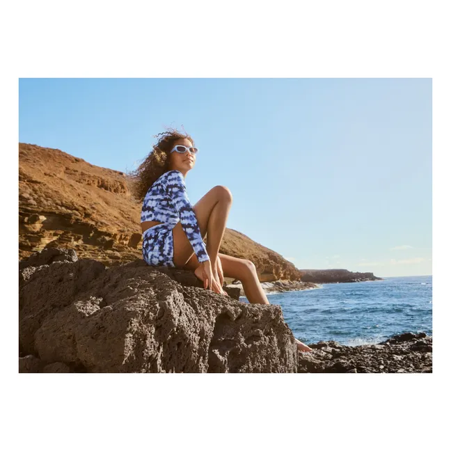 Nicci Tie and Dye Recycled Fiber Swim Shorts | Navy blue