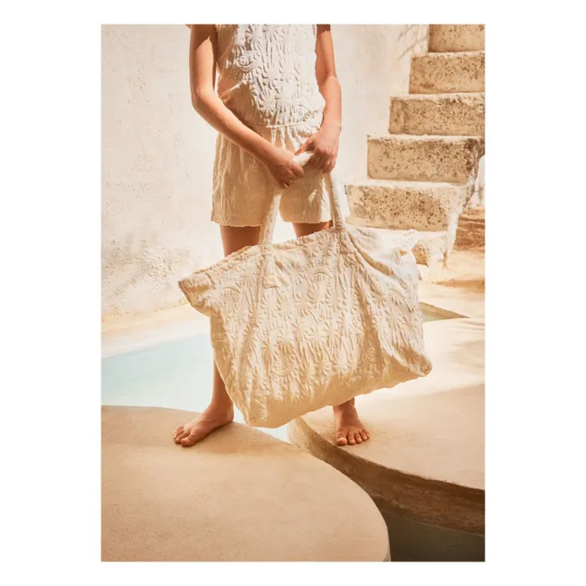 Bolsa de playa de esponja Palmeras | Crudo