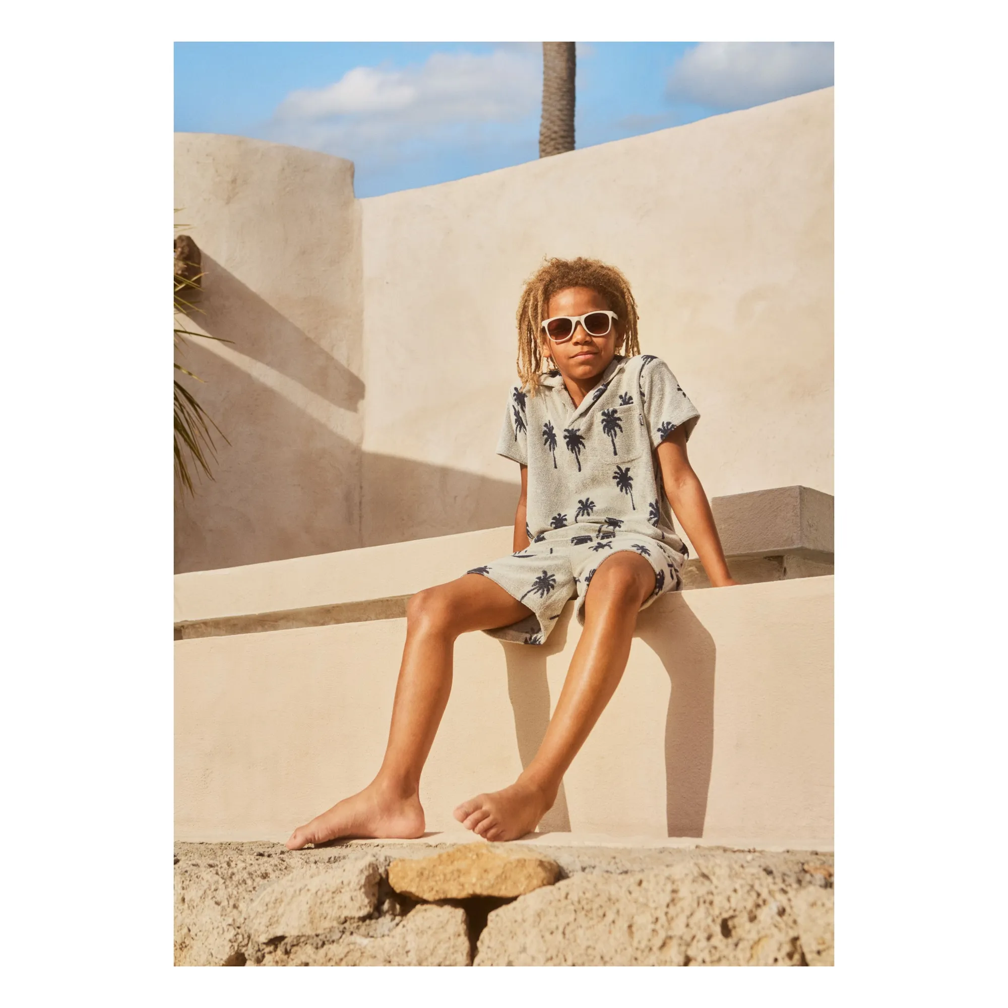 Polo Eponge Randel Palmiers | Gris- Image produit n°2