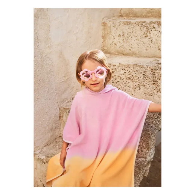 Poncho de playa bicolor | Violeta