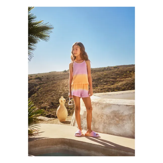 Angela Bicolore Terry Shorts | Purple