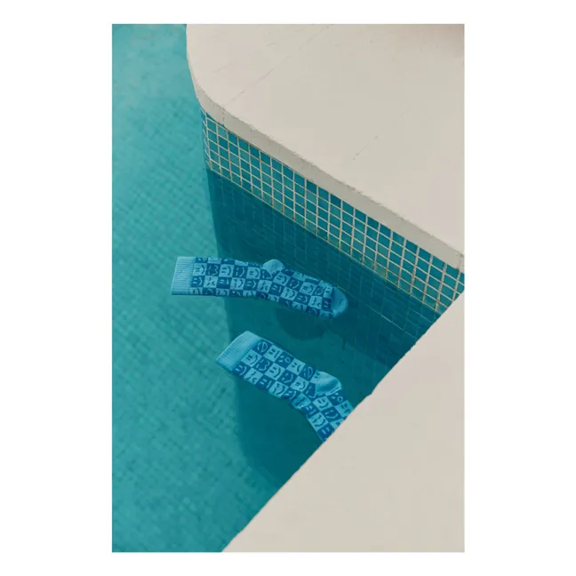 Lote de 2 pares de calcetines Norman Damier | Azul