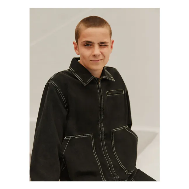 Chaqueta vaquera Hetson Algodón orgánico | Denim negro