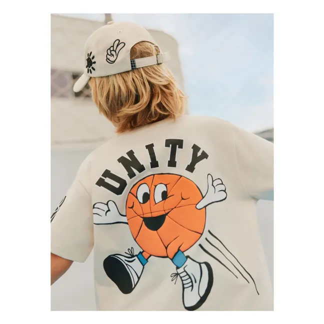 Rodney Mascottes Basketball Organic Cotton T-shirt | Ecru