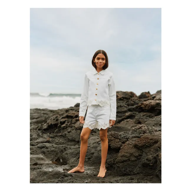 Short Denim Adalyn  | Blanc