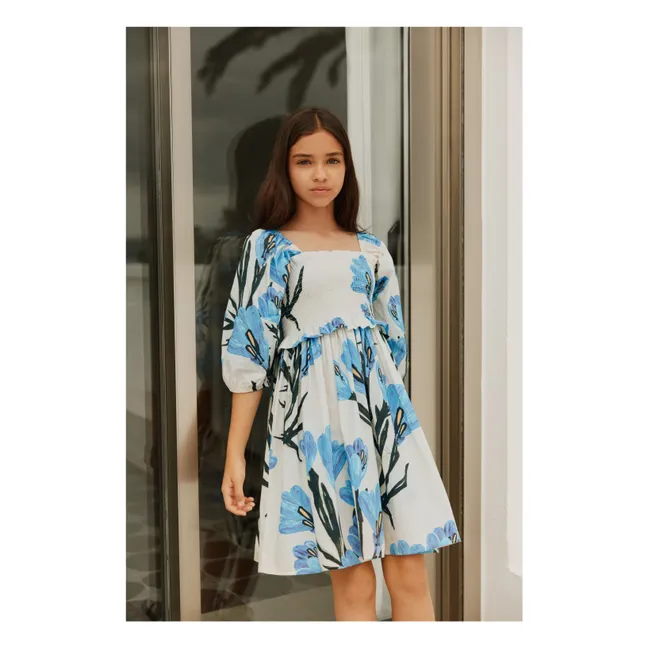 Kleid Chipie Blumen Bio-Baumwolle | Seidenfarben