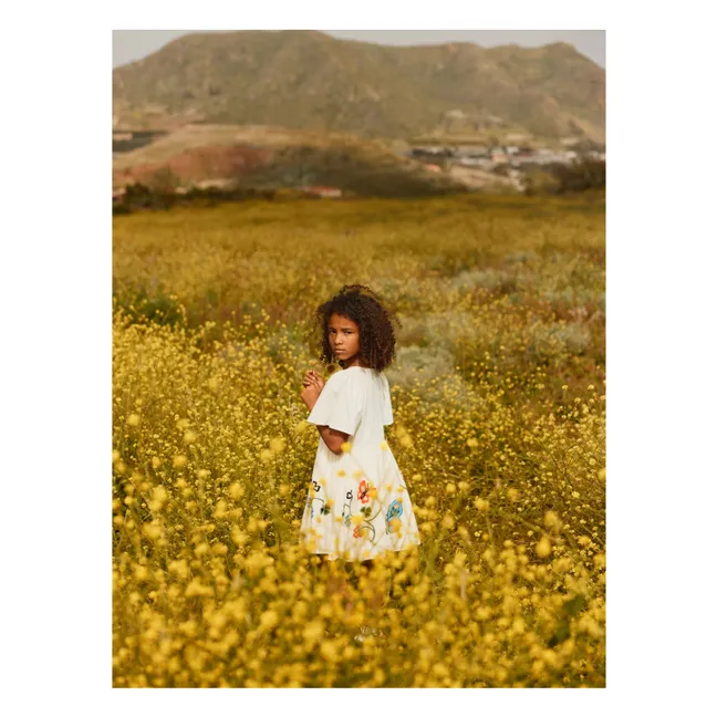 Robe Carlin Papillons Coton Bio | Ivoire