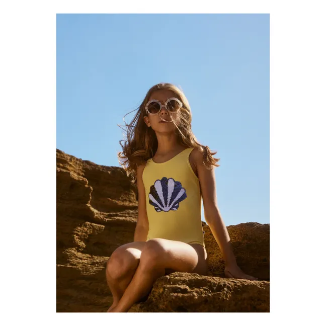 Maillot de Bain Nika Coquillage Fibres Recyclées | Jaune