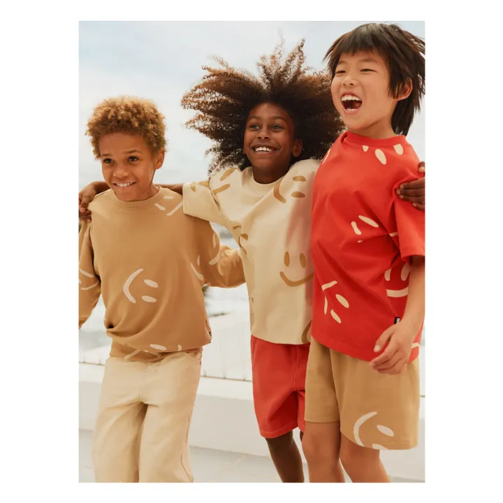 Sweat Monti Smiles Coton Bio | Beige- Image produit n°3