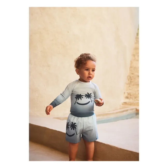 Camiseta Nemo Palm Smile Anti-UV Fibras Recicladas | Azul Gris