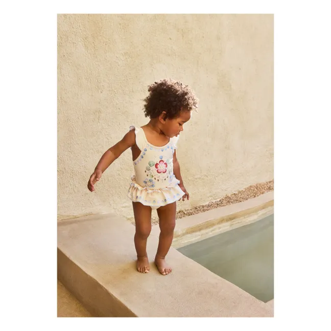 Maillot de Bain Nalani Coquillages Fibres Recyclées | Ecru