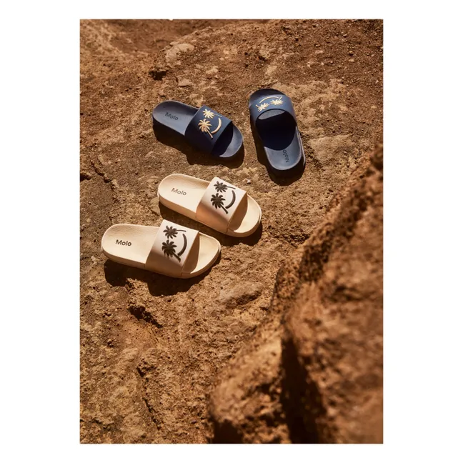 Sandalias de playa Zhappy Palm Smile | Azul Marino