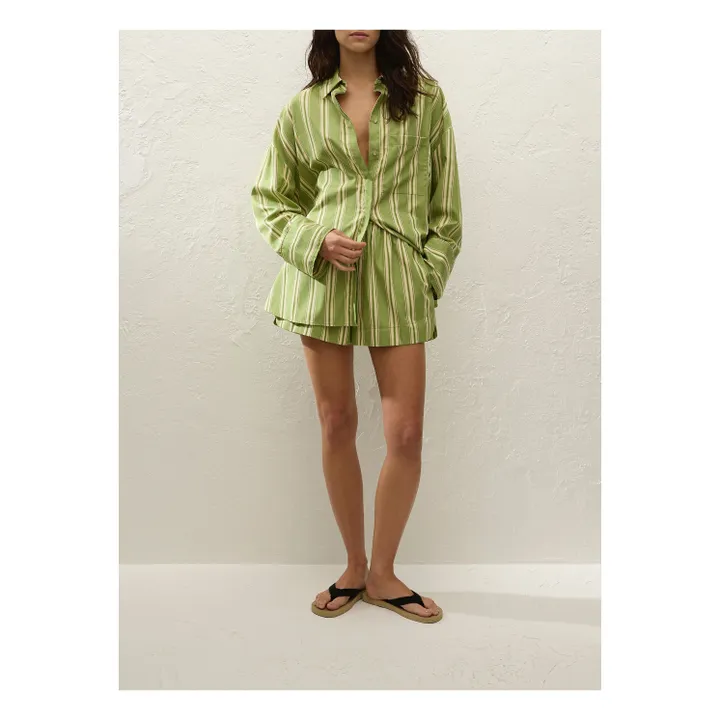 Chemise Rayures Clemente | Vert- Image produit n°2