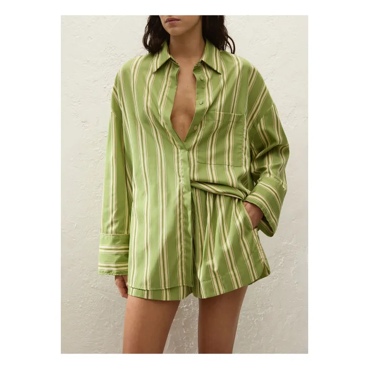 Chemise Rayures Clemente | Vert- Image produit n°1